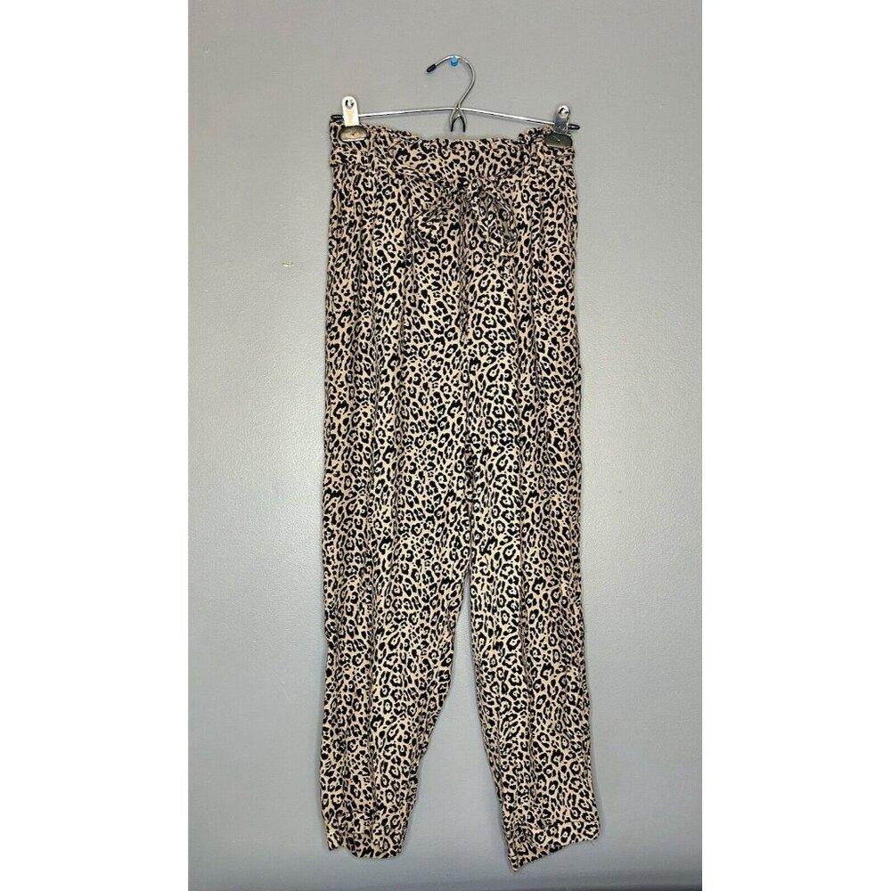 American‎ Eagle Cheetah Print High Waisted Belted Harem Pants Size S Cute Soft